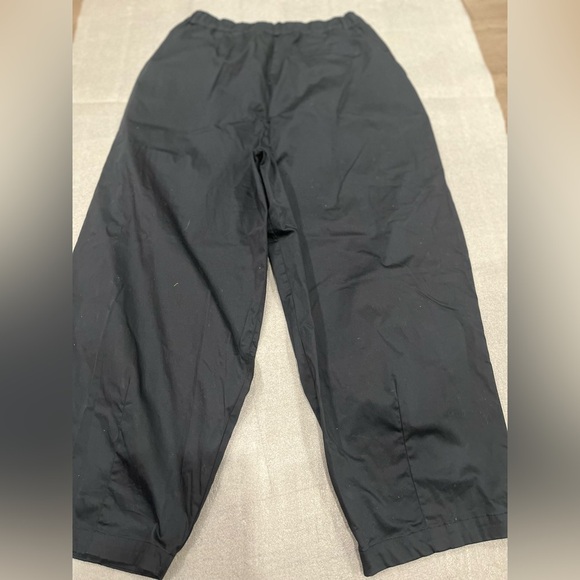 [S]Maeve Black Tapered Leg Cotton Joggers Ankle No Stretch Curve Poplins Barrel - Picture 9 of 10
